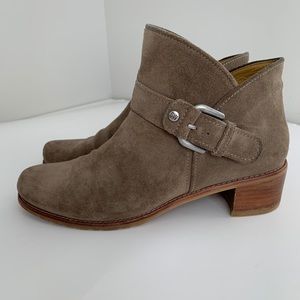 Stuart Weizman Gray Suede Ankle Booties Size 9